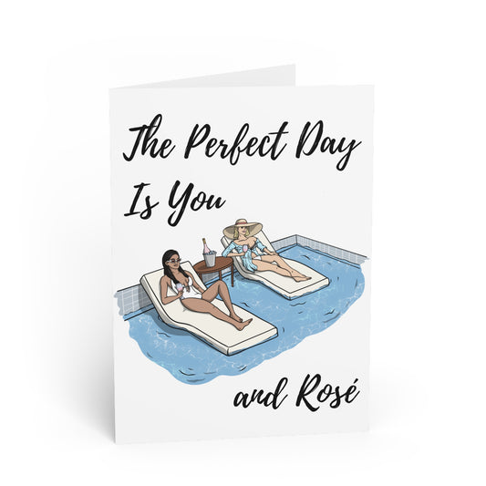 Rosé the Day Away - Premium Lesbian Greeting Card